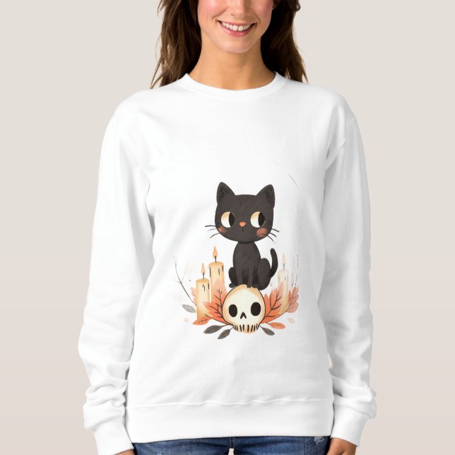 Basic sweetshirt white sweatshirt (Front)