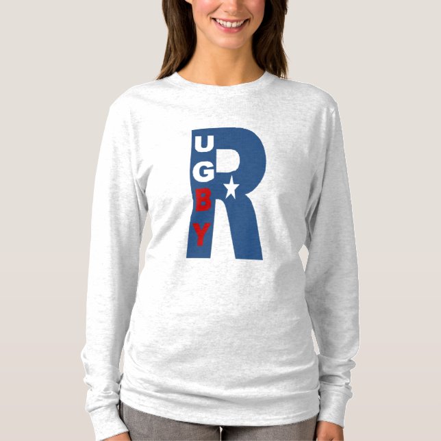 Basic T-shirt ash women RUGBY USA (Front)