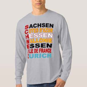 Basic T-shirt gray TOURISM EUROPE design