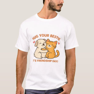 Basic T-Shirt   Hug Your Bestie T-Shirt 