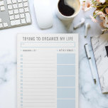 Basic Task List Editable Tear Away Daily Planner Notepad<br><div class="desc">Personalise to suit your taste by changing fonts,  colours and shapes of everything! Blue and Grey</div>