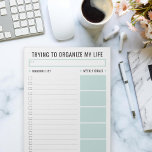 Basic Task List Editable Tear Away Daily Planner Notepad<br><div class="desc">Personalise to suit your taste by changing fonts,  colours and shapes of everything!</div>