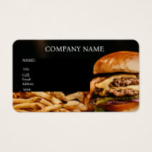 BASIC TEMPLATE BUSINESS CARD HAMBURGERS