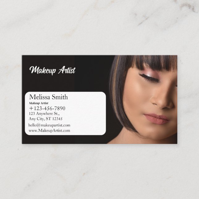 BASIC TEMPLATE BUSINESS CARD MAKEUP ARTIST (Front)