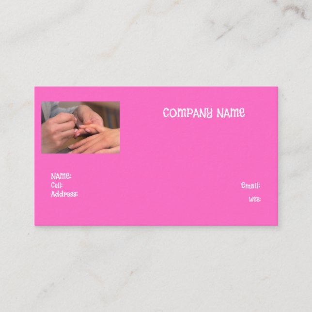 BASIC TEMPLATE BUSINESS CARD MANICURE (Front)