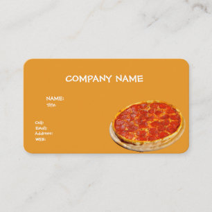 BASIC TEMPLATE BUSINESS CARD PIZZA