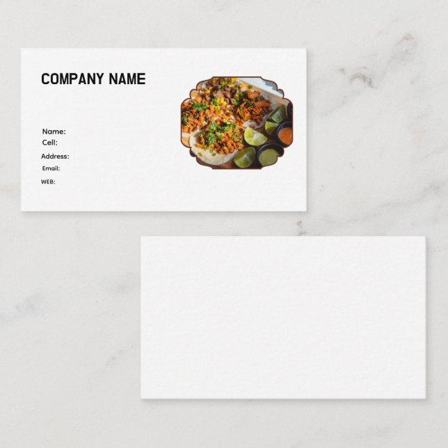 BASIC TEMPLATE BUSINESS CARD taqueria (Front/Back)