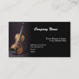 BASIC TEMPLATE BUSINESS CARD Violin, Music