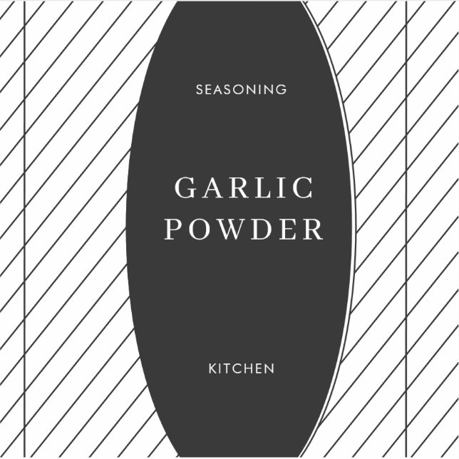 Basic Text Minimal Kitchen Pantry Jar Label (Front)