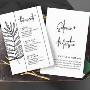 Basic Text Wedding Events Timeline