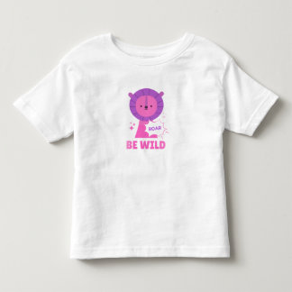 Basic tshirt for toddler with be wild print