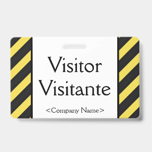 Basic "Visitor" "Visitante" Badge ID Badge