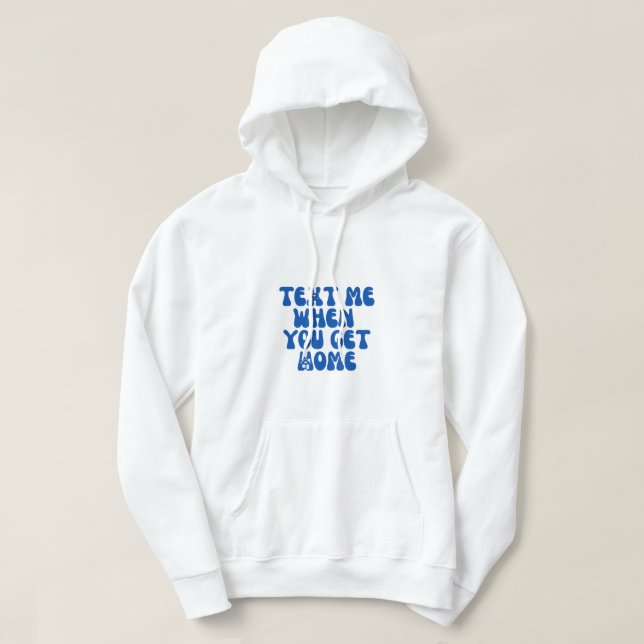 Basic White Hooded Sweatshirt (Design Front)