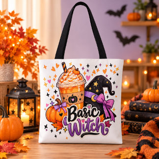 Basic Witch Cute Halloween Tote Bag