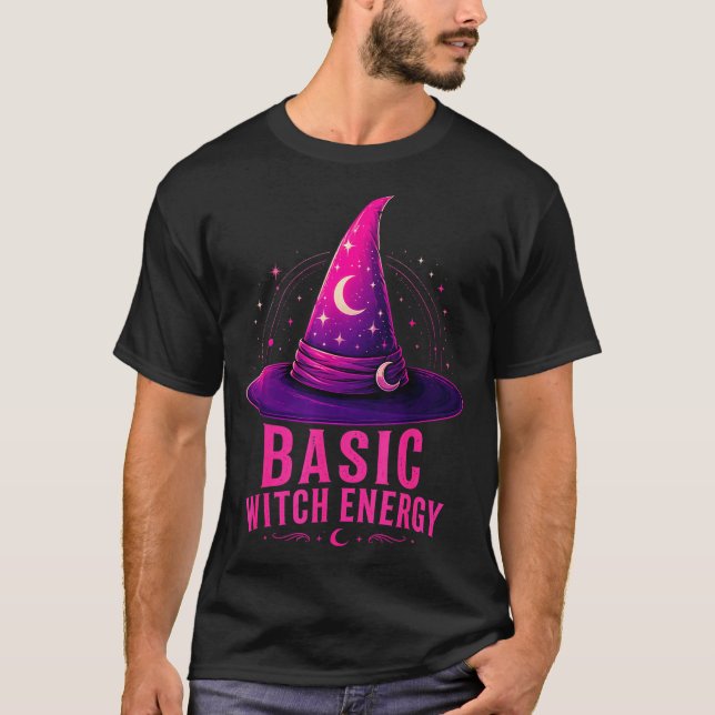 Basic witch energy halloween graphic design funny T-Shirt (Front)