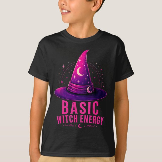Basic witch energy halloween graphic design funny T-Shirt (Front)