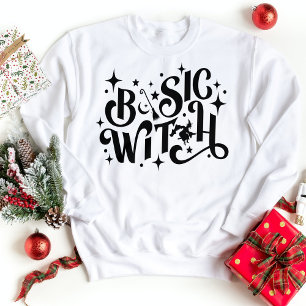 Basic Witch funny Modern Womens Halloween Sweatshirt