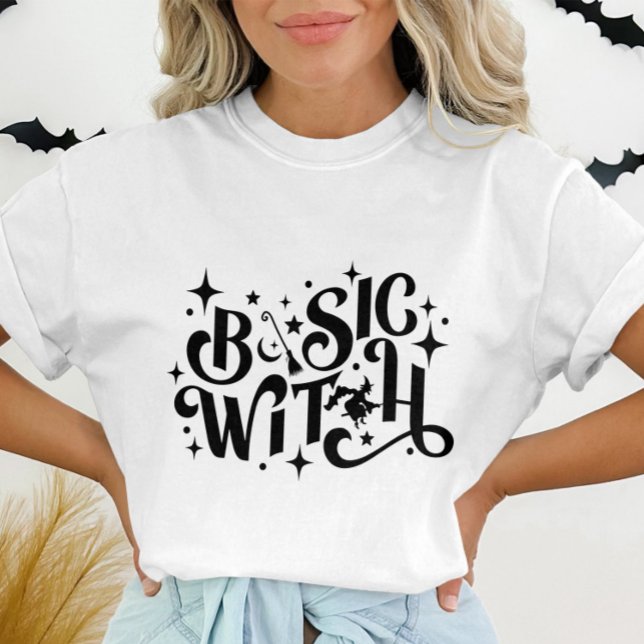 Basic Witch funny Modern Womens Halloween  T-Shirt (Creator Uploaded)
