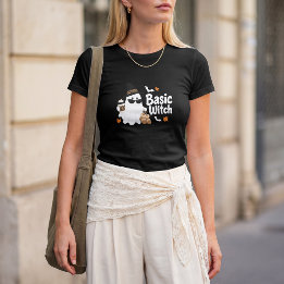Basic Witch Ghost Shirt | Glam Halloween Design