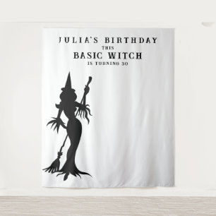 Basic Witch Halloween Birthday Party Backdrop Tapestry