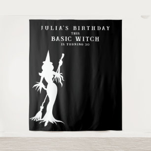 Basic Witch Halloween Birthday Party Backdrop Tapestry