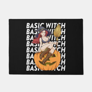 Basic Witch Halloween Costume Funny Sarcastic Doormat
