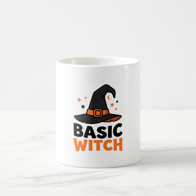 Basic Witch Halloween Hat Design Coffee Mug (Center)