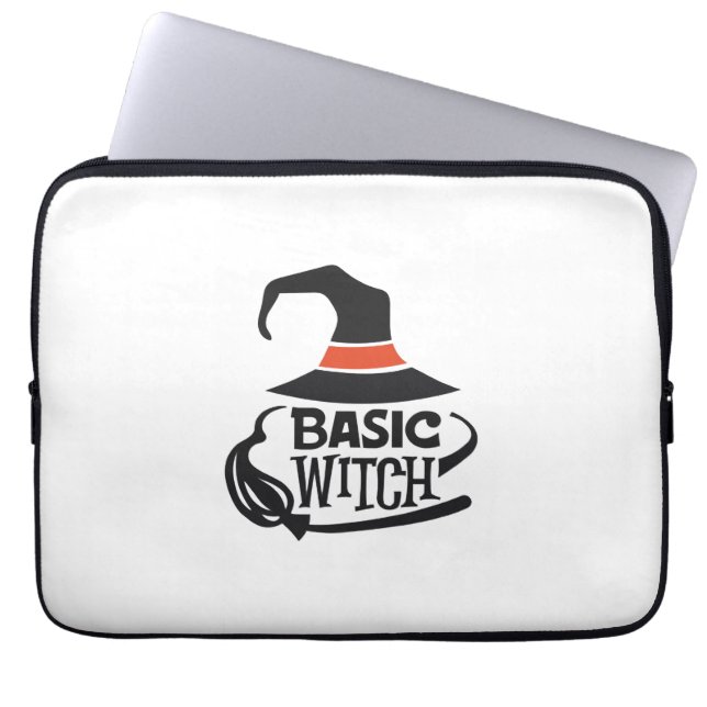 Basic Witch - Halloween Laptop Sleeve (Front)