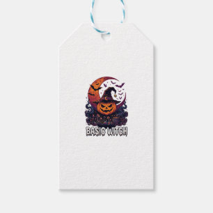 Basic Witch Halloween Pumpkin Crescent Moon Cauldr Gift Tags