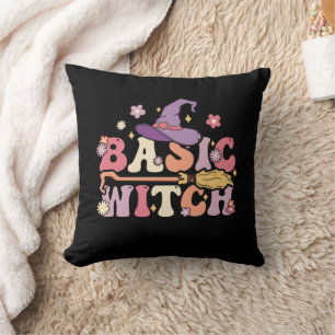 Basic Witch Halloween Witch Groovy Halloween Throw Cushion