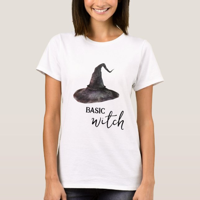 Basic Witch Hat Halloween  T-Shirt (Front)