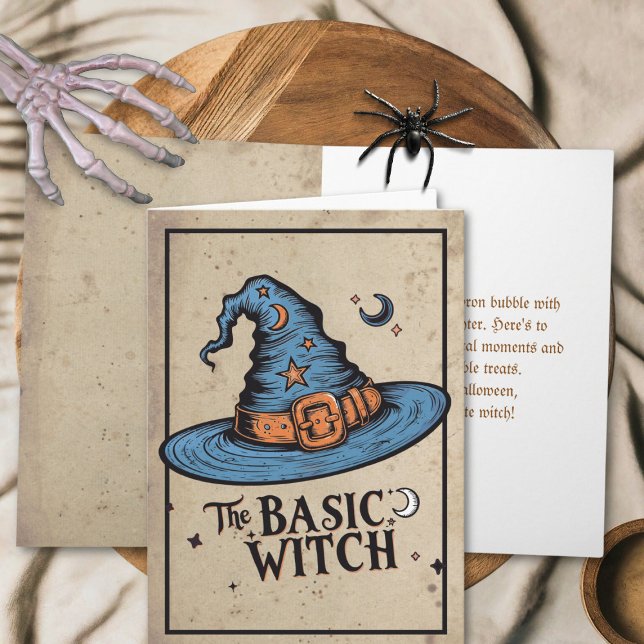 Basic Witch Hat Vintage Halloween Greeting Card (Creator Uploaded)
