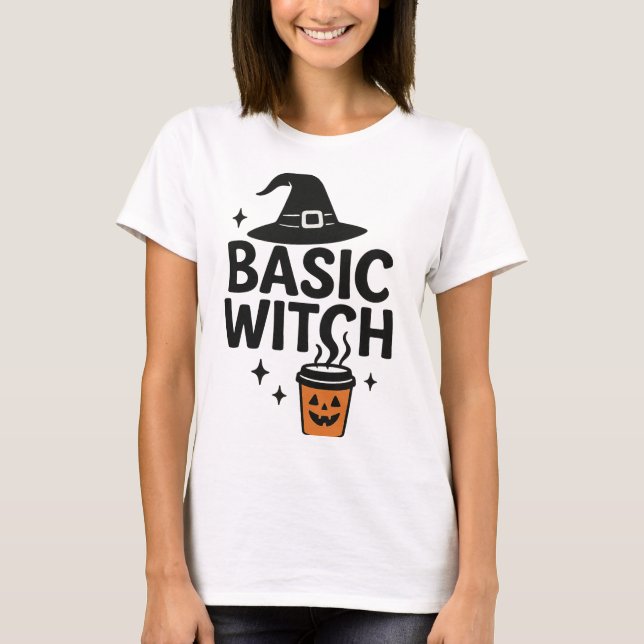 Basic Witch | Modern Minimalist Women’s Halloween  T-Shirt (Front)