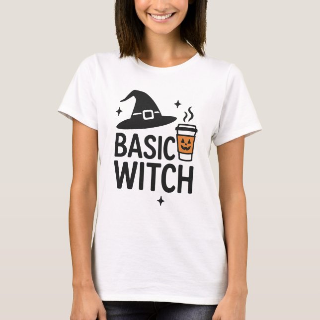 Basic Witch | Modern Minimalist Women’s Halloween  T-Shirt (Front)