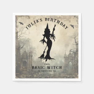 Basic Witch Modern Women Halloween  Napkin