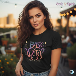 Basic Witch Modern Womens Halloween T-Shirt