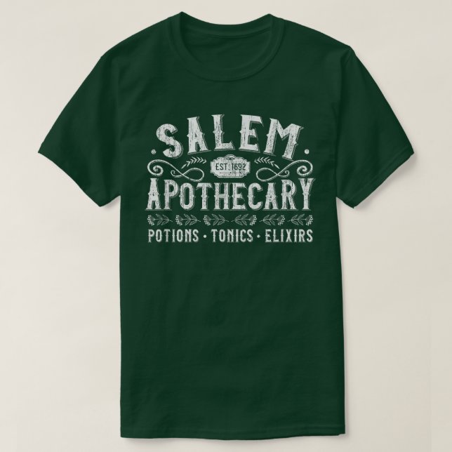 Basic Witch Salem Apothecary Herbalist Eliir Tonic T-Shirt (Design Front)