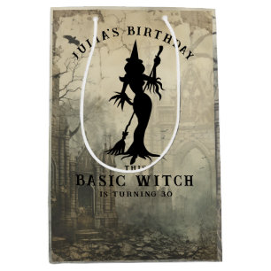 Basic Witch Women Modern Gothic Halloween Medium Gift Bag