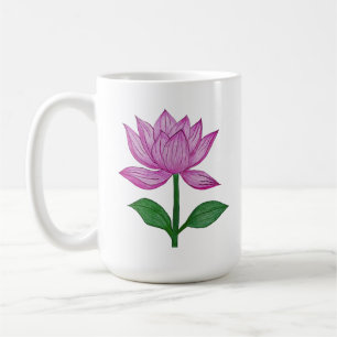 Basic women's t-shirt, with pink flower coffee mug