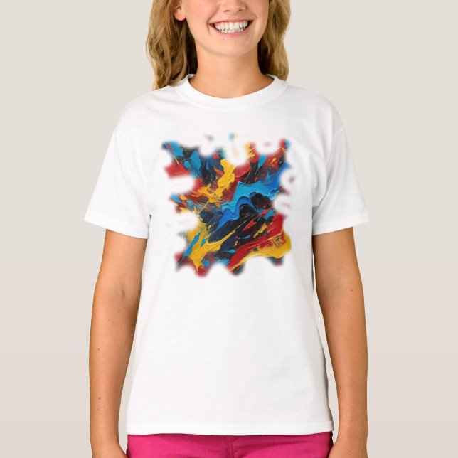Basic Young Women's Shirt Art Expression (Front)