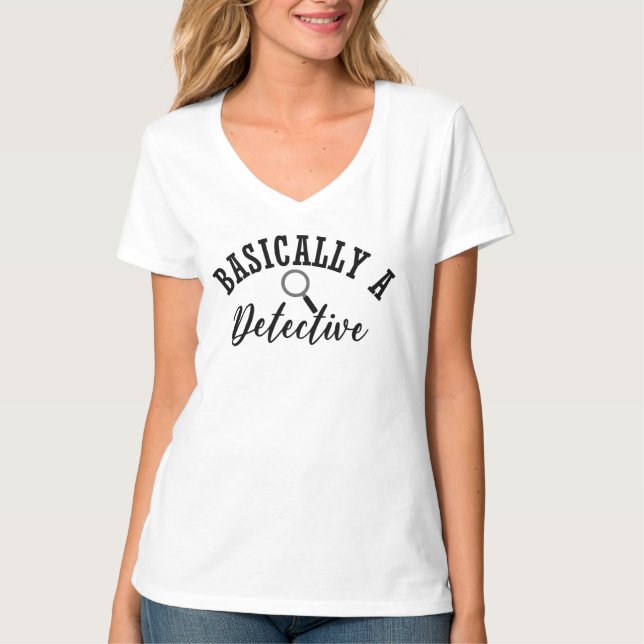 Basically A Detective True Crime Tshirt (Front)