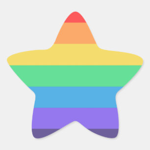 Basically Rainbow  Star Sticker