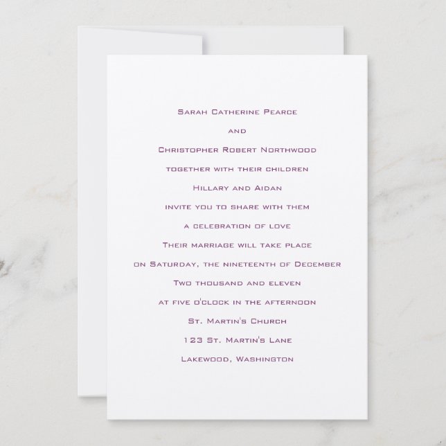 Basics :: Byzantium :: Wedding Invitation (Front)