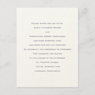 Basics :: Night Blue :: Wedding Invitation