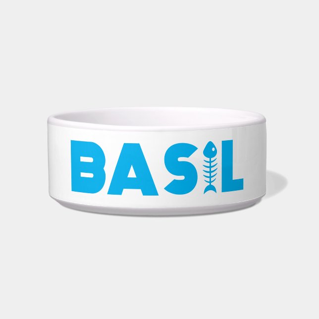 Basil Cat Bowl (Front)