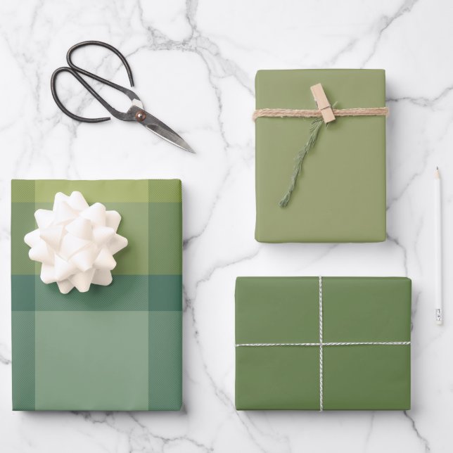Basil & Dill Wrapping Paper Flat Sheet Set of 3 (Front)