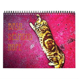 Basil Ginger Cat Personalised Calendar 2023