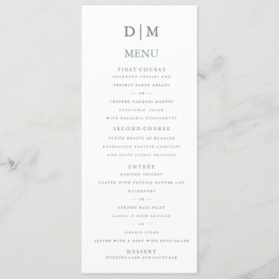 Basil Green Menu