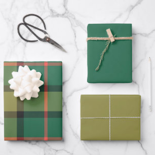 Basil & Oregano Wrapping Paper Flat Sheet Set of 3