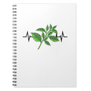 Basil Plant Heartbeat Notebook